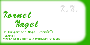 kornel nagel business card